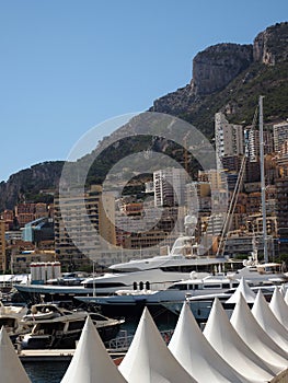 Harbor view yachts and condos Monte Carlo Monaco Europe