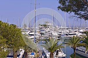 Harbor of Villeneuve-Loubet in France