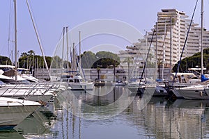 Harbor of Villeneuve-Loubet in France photo