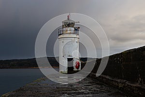 A cold stormy winters sunrise over Loch Fyne