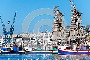 In the harbor of the waterfront in Cape Town