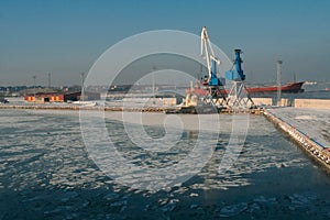 Harbor in winter