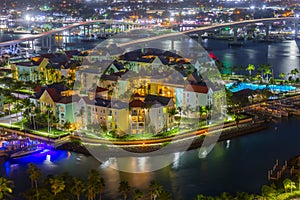 Harborside Villas aerial view, Nassau, Bahamas