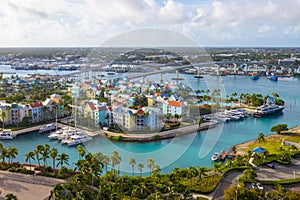 Harborside Villas aerial view, Nassau, Bahamas