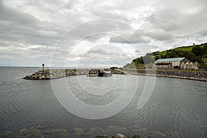 Harbour and barge nort west coast of ireland