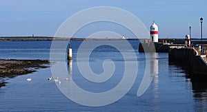 The harbour of Castletown on the Isle of Man