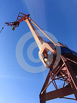 Harbour crane on the dock