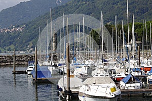 Harbour of Domaso unit gravedona in Lake Como