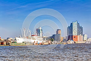 Harbour and Elbphilharmonie in Hamburg photo