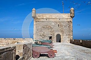 Harbour fortifications at the Essaouira fo photo