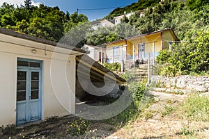 Harbour front buildings Poros Cephelonia Greece photo