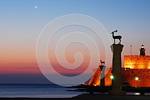 Harbour gates & Lighthouse, Rhodes