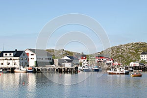 Harbour of Gjesvaer in Norway