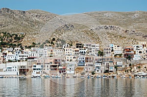 The harbour of the Greek island of Kalymnos, the s