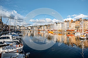 Harbour in Hofleur town, France