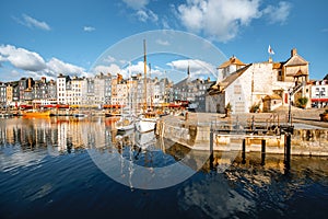 Harbour in Hofleur town, France