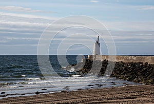 Harbour Light at Girvan Harbour South West Scotland