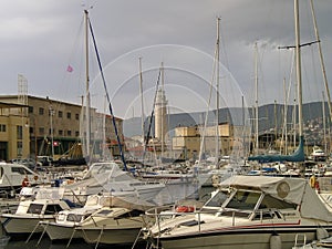 Harbour with lighthouse