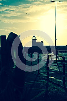 Harbour lighthouse. Howth. Dublin. Ireland