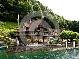 Harbour on Luzern lake (Switzerland)