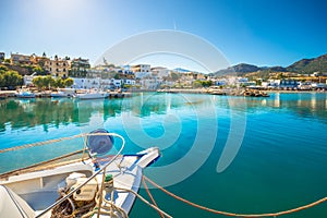 Harbour in Makri Gialos village in southern Crete.