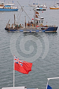 Harbour master at work Falmouth UK