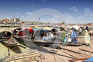 Harbour of Mopti, Mali