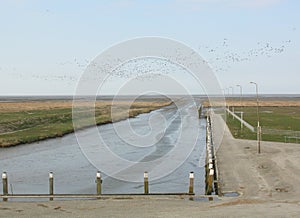 Harbour Noordpolderzijl.Netherlands