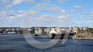 Harbour of Nynashamn in  Stockholms lan in Sweden