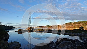 Harbour at Omsundsbrua in Kristiansund in More og Romsdal in Norway