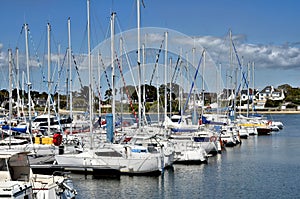 Harbour of Port-Louis of Brittany in France