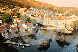 Harbour ramparts and citadel. Dubrovnik. Croatia