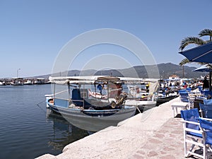 The Harbour at Skala Kalloni Lesvos Greece