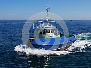 Harbour Tugboat Underway at Speed
