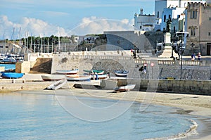 Harbour and Typical architecture in Otranto