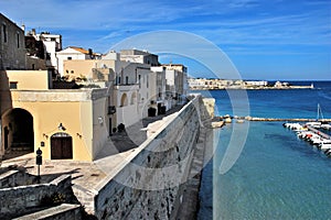 Harbour and Typical architecture in Otranto