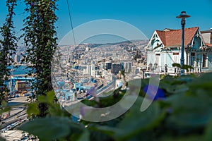 Harbour of Valparaiso, Chile - near Santiago - with famous house used in movies
