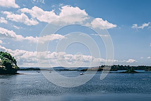 Harbour view of Glengarriff, Ireland, village of approximately 800 people on the Beara Peninsula of County Cork