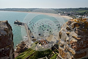 Harbour at village of Gorey, Jersey