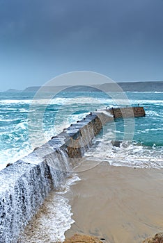 Harbour wall, Sennen Cove, Cornwall.