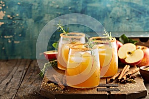 Hard apple cider cocktail with fall spices