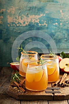 Hard apple cider cocktail with fall spices