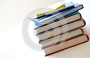Hard back books with pen and notelet