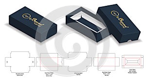 Hard board paper rigid box 3d mockup with dielinehard board paper rigid box 3d mockup with dieline