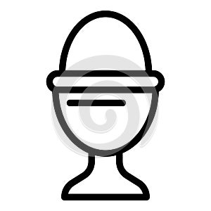 Hard boiled egg icon, outline style