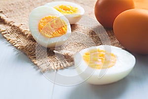 Hard boiled eggs with raw eggs, Nutrition and Healthy food