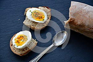 Hard Boiled Eggs and Sandwiches