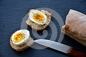 Hard Boiled Eggs and Sandwiches