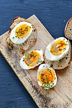 Hard Boiled Eggs and Sandwiches