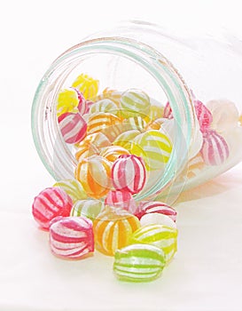 hard boiled sweets jar candy round stripes striped gob stopper gum chewing traditional shop